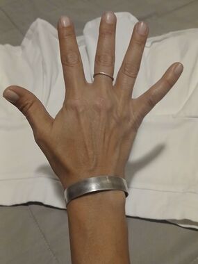 Simple Silver Cuff Bracelet - Minimalist Bangle